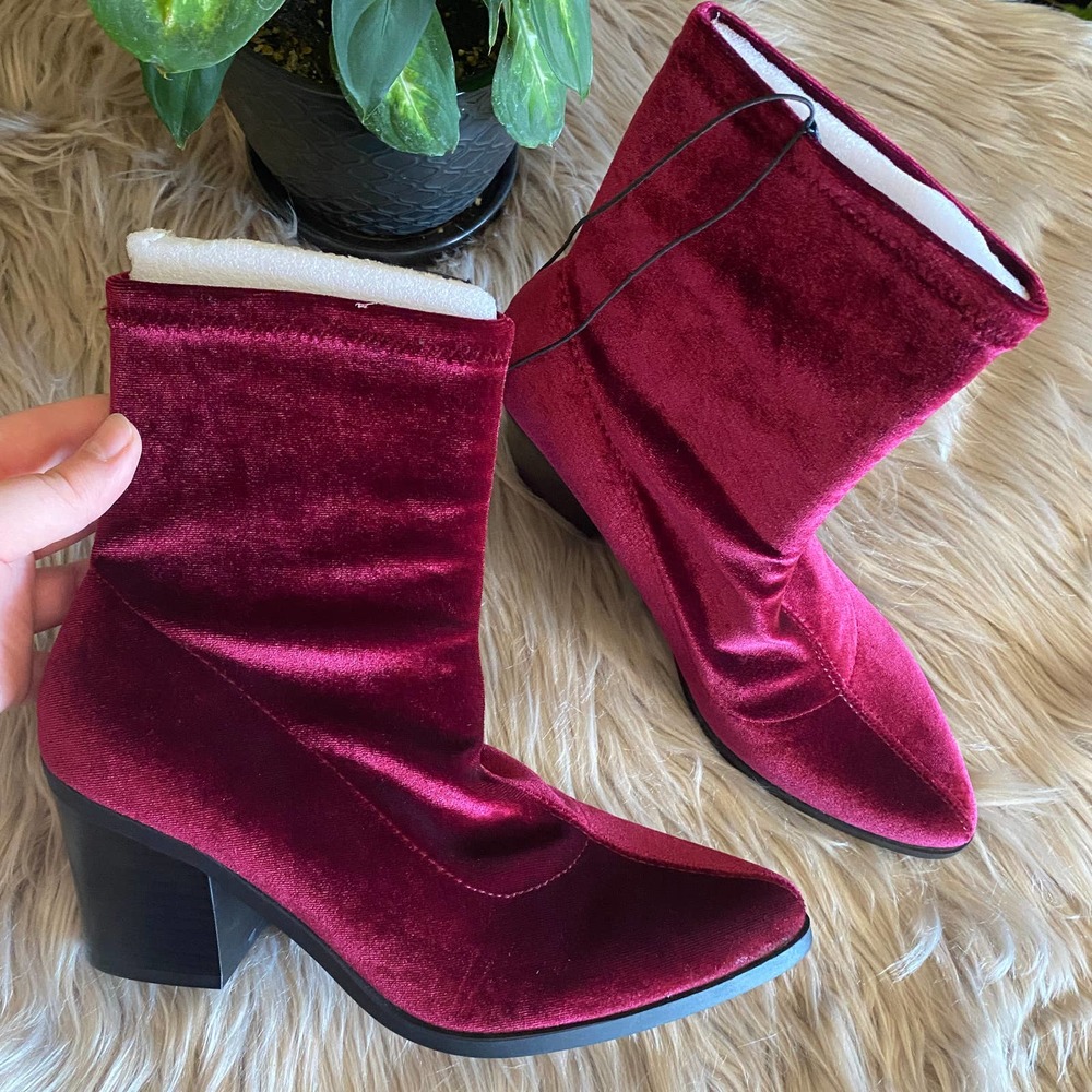 Forever21 Velvet Booties
